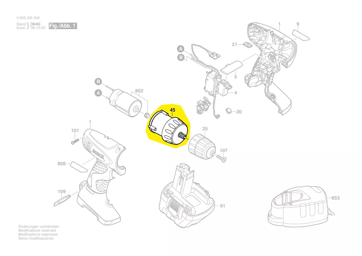 Boîte d\'engrenage planetaire réf. 2 609 110 564 Bosch